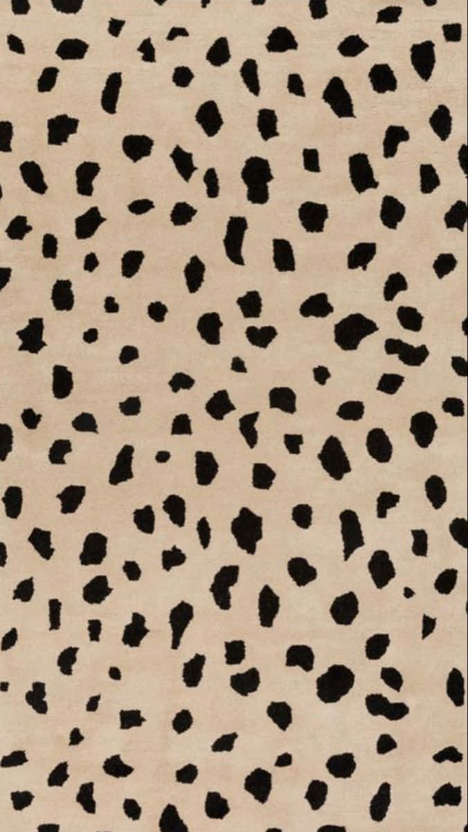 A close-up look of Black Dots Wallpaper