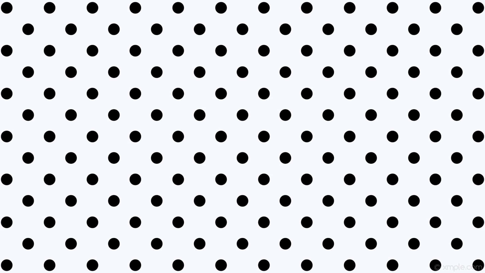 Einschwarz-weißes Polka Dot Muster Wallpaper