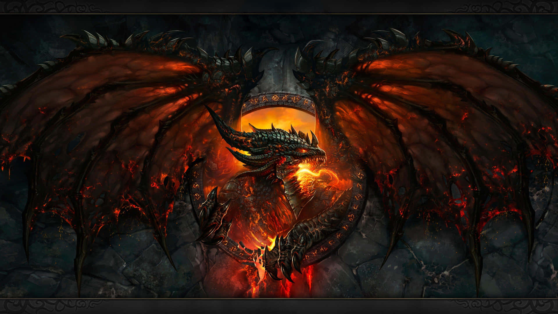 The Mighty Black Dragon Wallpaper