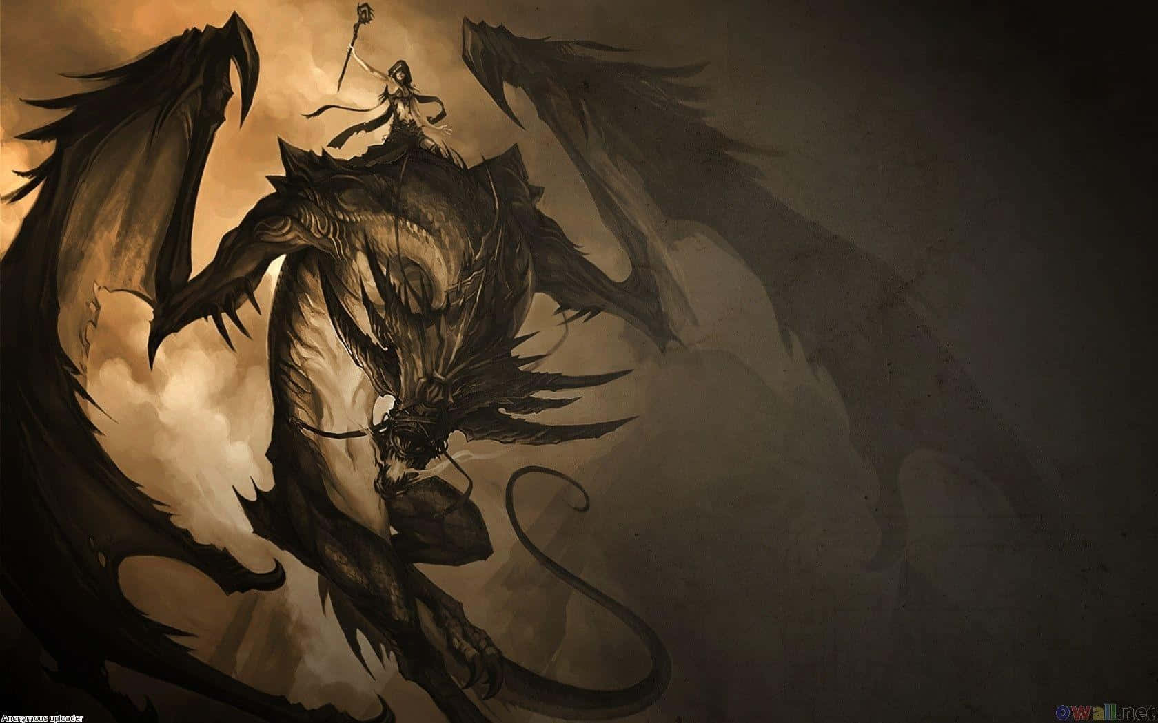 The might of the Black Dragon Wallpaper