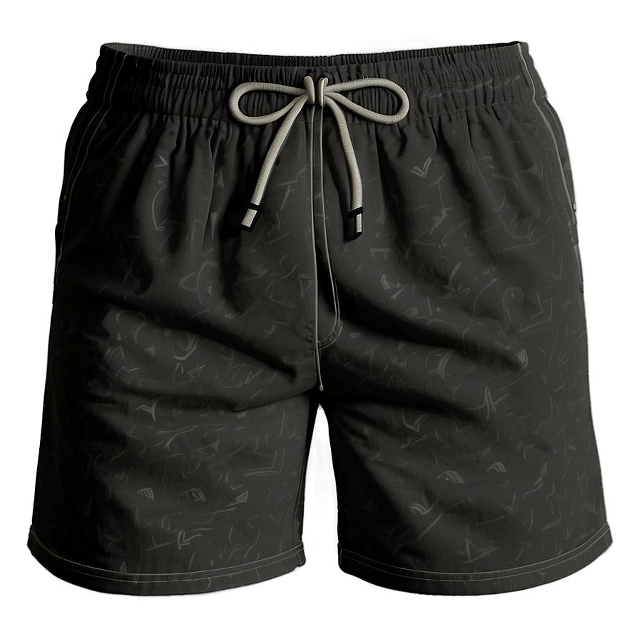 Black Drawstring Shorts Png 06132024 PNG