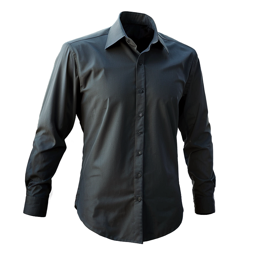 Black Dress Shirt Png 05252024 PNG