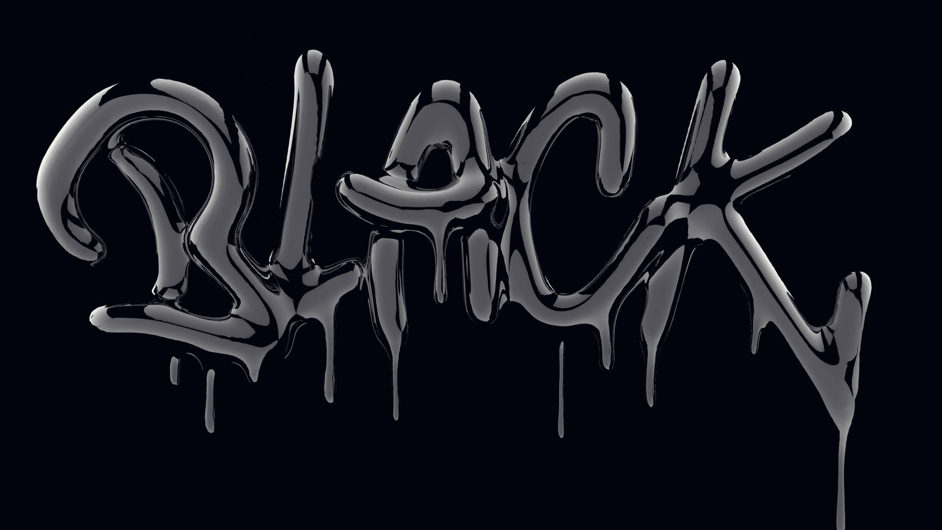 Black Drip Font Art Picture