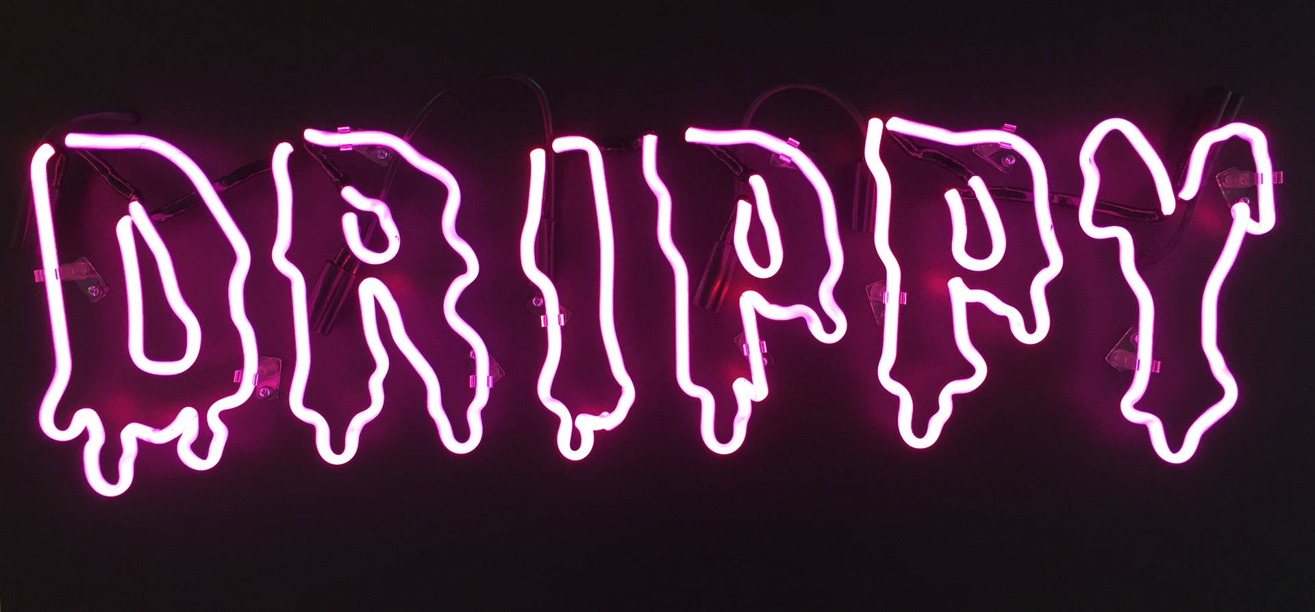 Black Drippy Pink Sign Wallpaper