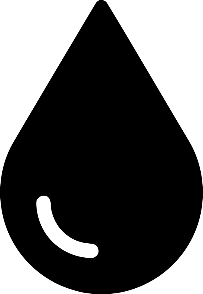 Black Drop Icon Simple Design PNG