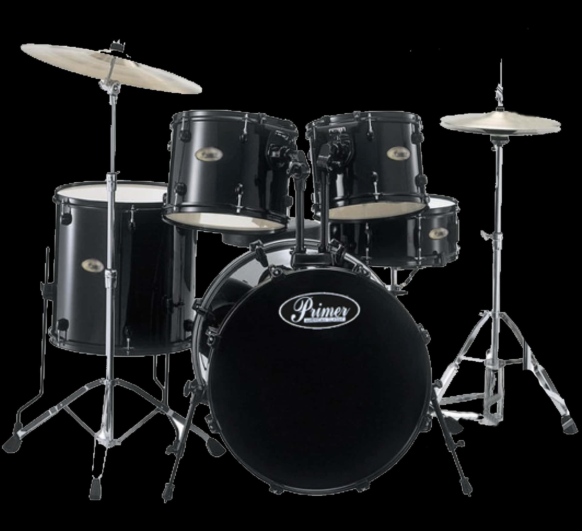 Black Drum Set Primer Brand PNG