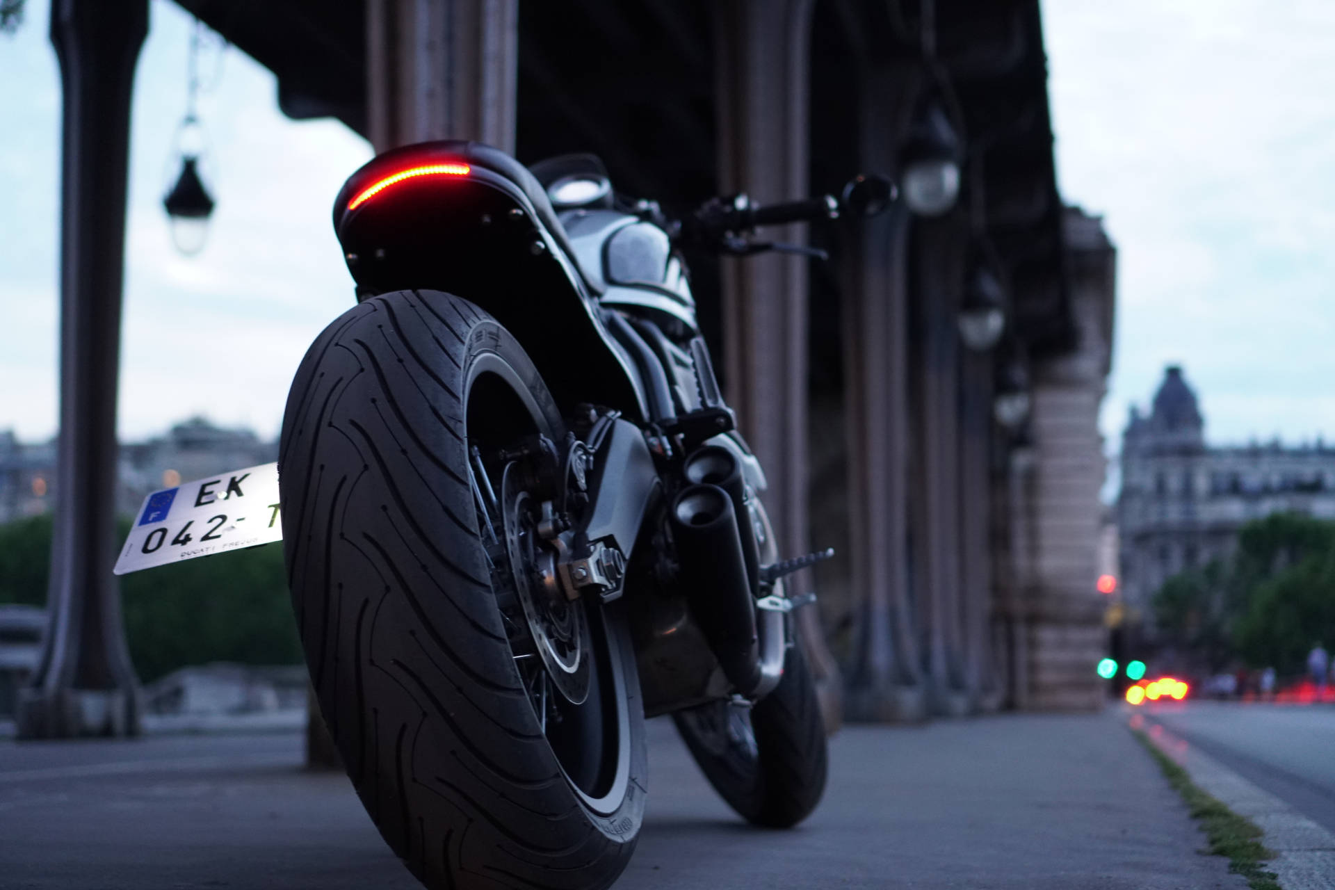 Black Ducati In The City