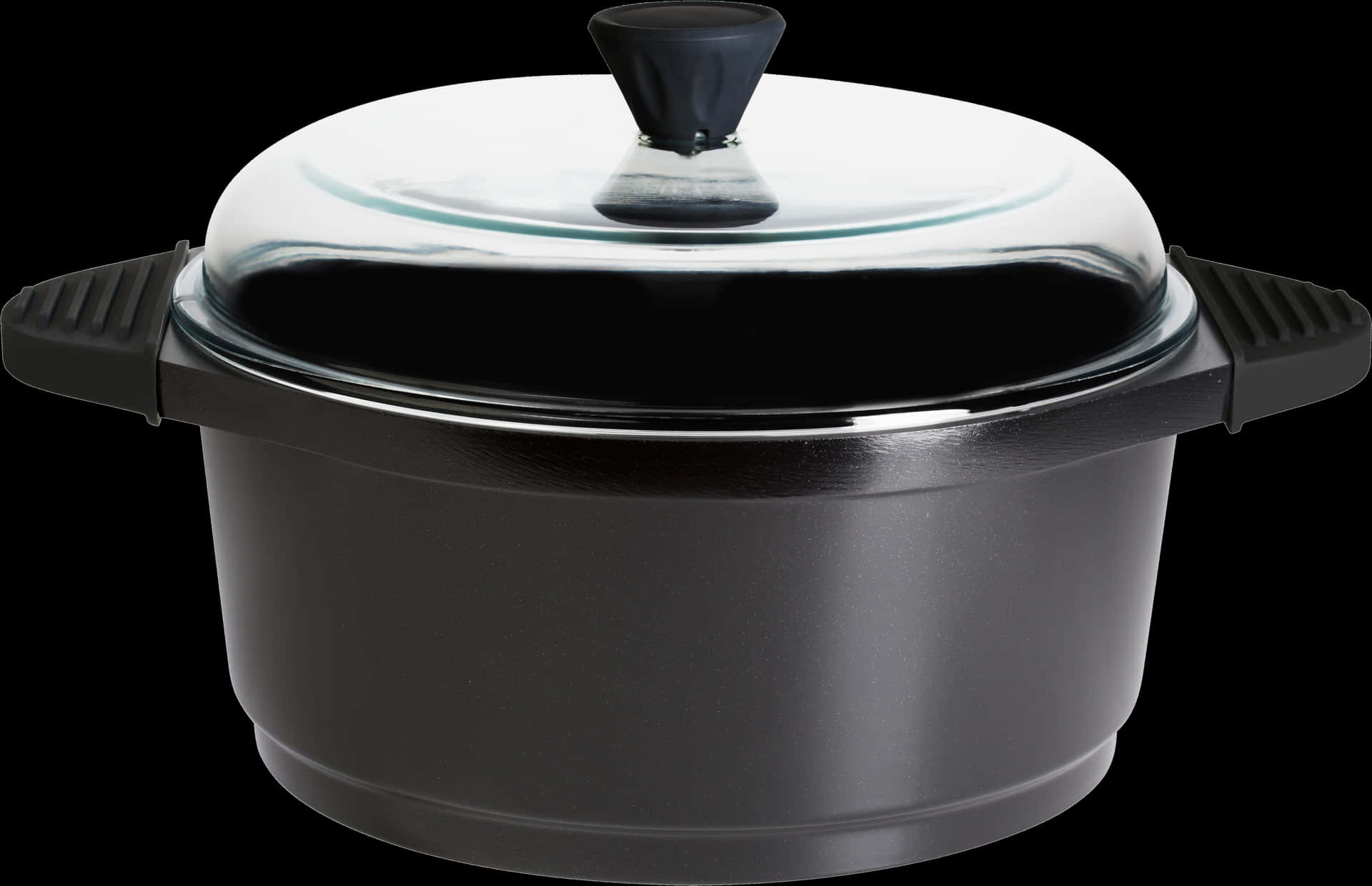 Black Dutch Ovenwith Lid PNG