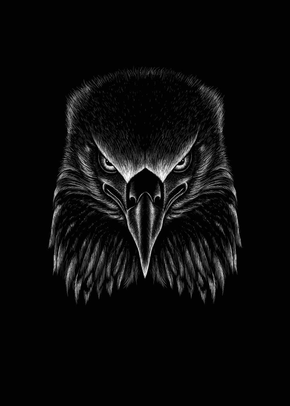 Black Eagle Art Iphone Wallpaper
