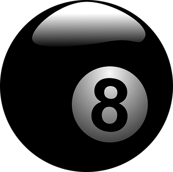 Black Eight Ball Graphic PNG