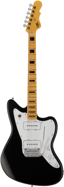 Black Electric Guitar Isolated PNG