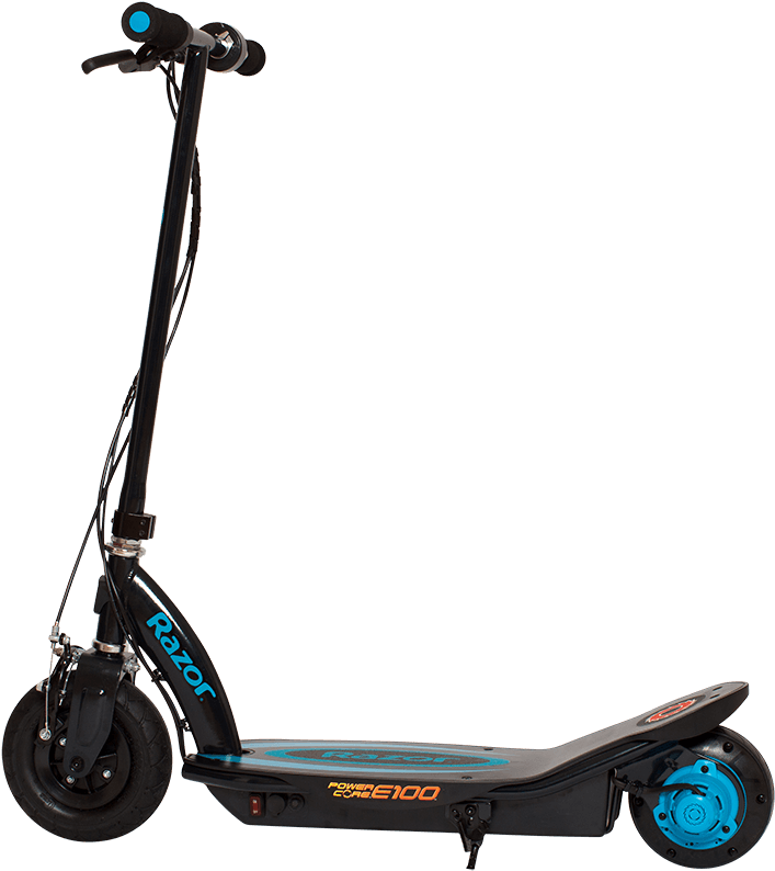 Black Electric Scooter Razor E100 PNG