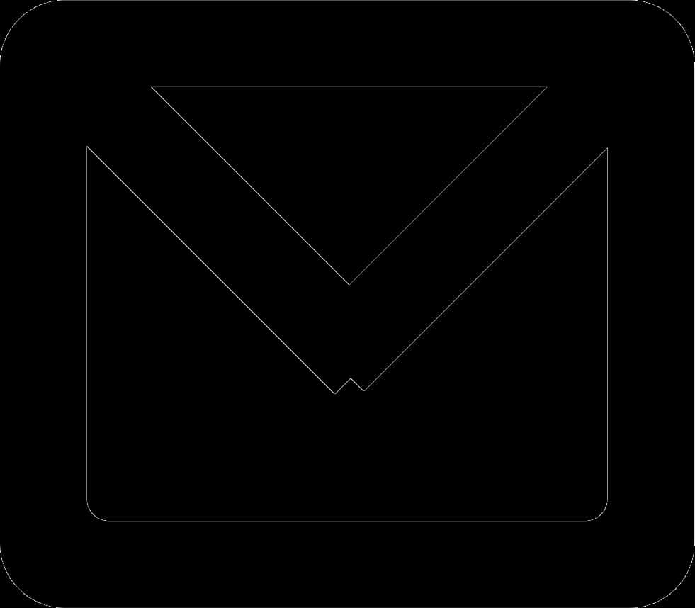 Black Email Icon Simple PNG