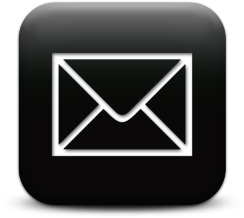 Black Email Icon White Envelope PNG