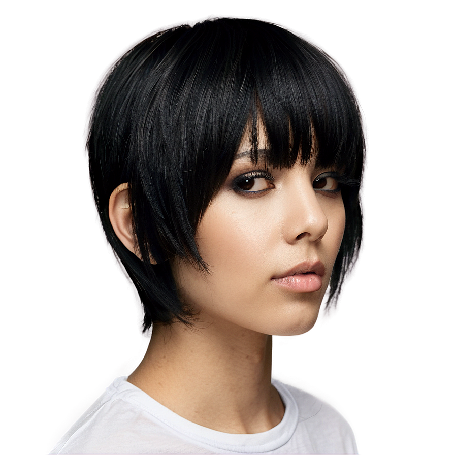 Black Emo Haircut Png 1 PNG