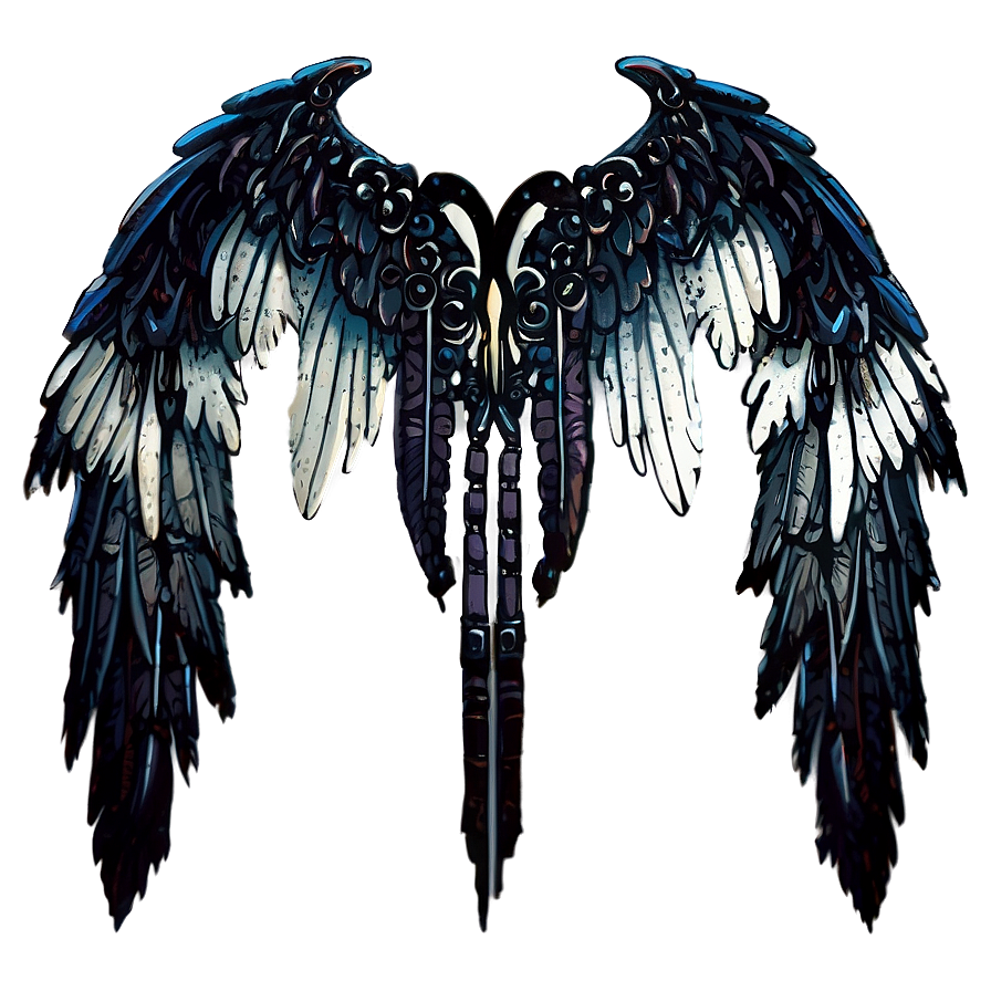 Black Emo Wings Png 05212024 PNG