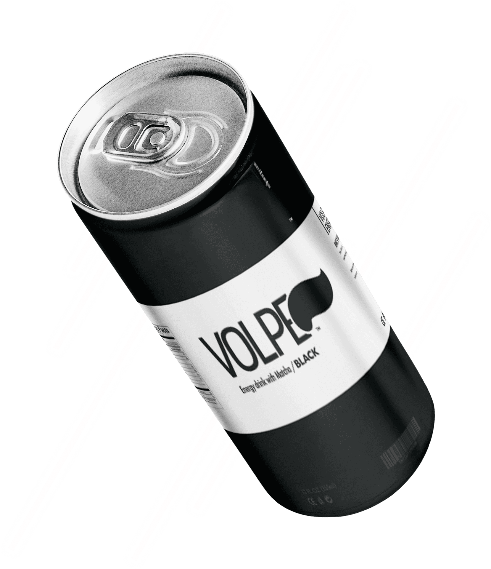 Black Energy Drink Can Floating PNG