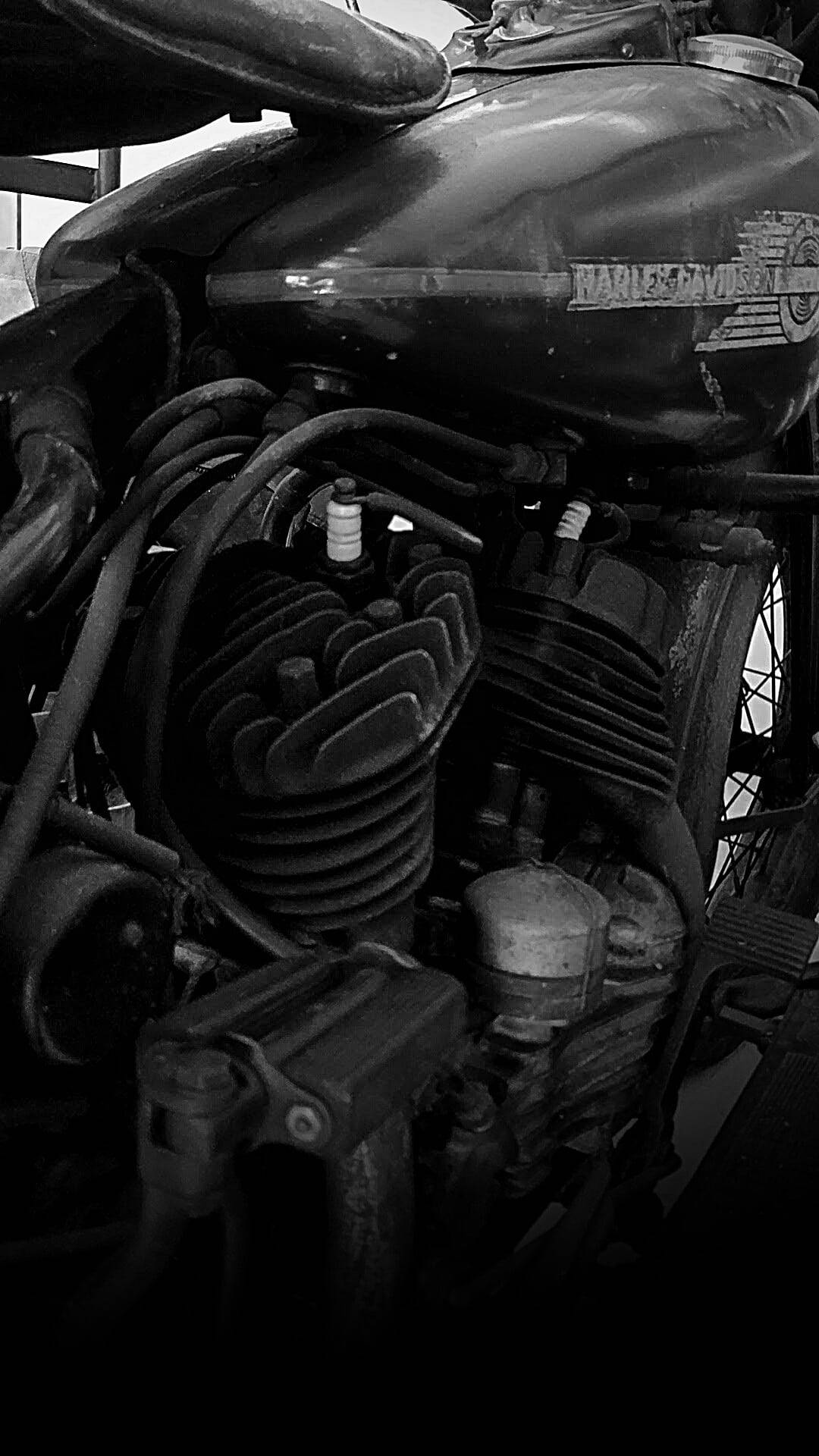 Black Engine Harley Davidson Mobile Wallpaper