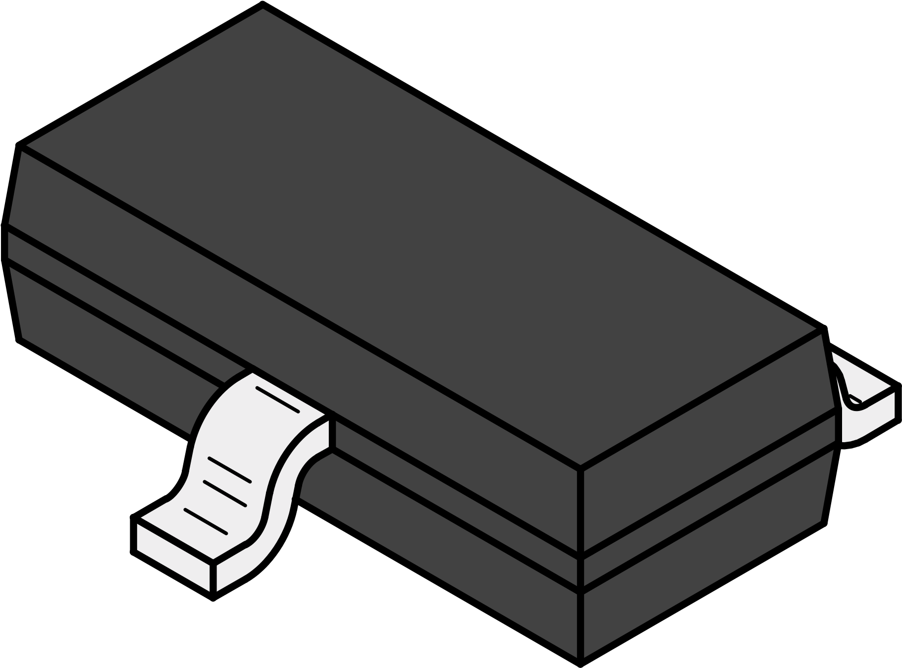 Black Eraser Cartoon Illustration PNG