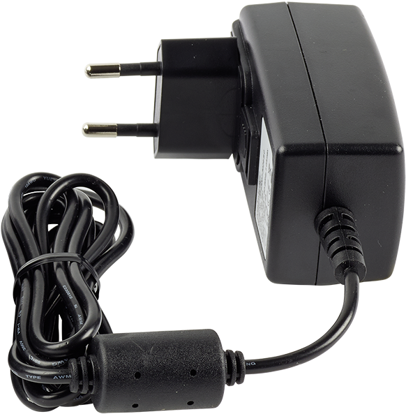 Black Europlug Power Adapter PNG