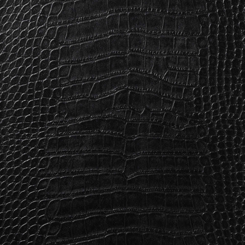 Black Extravagant Textured Crocodile Leather Wallpaper