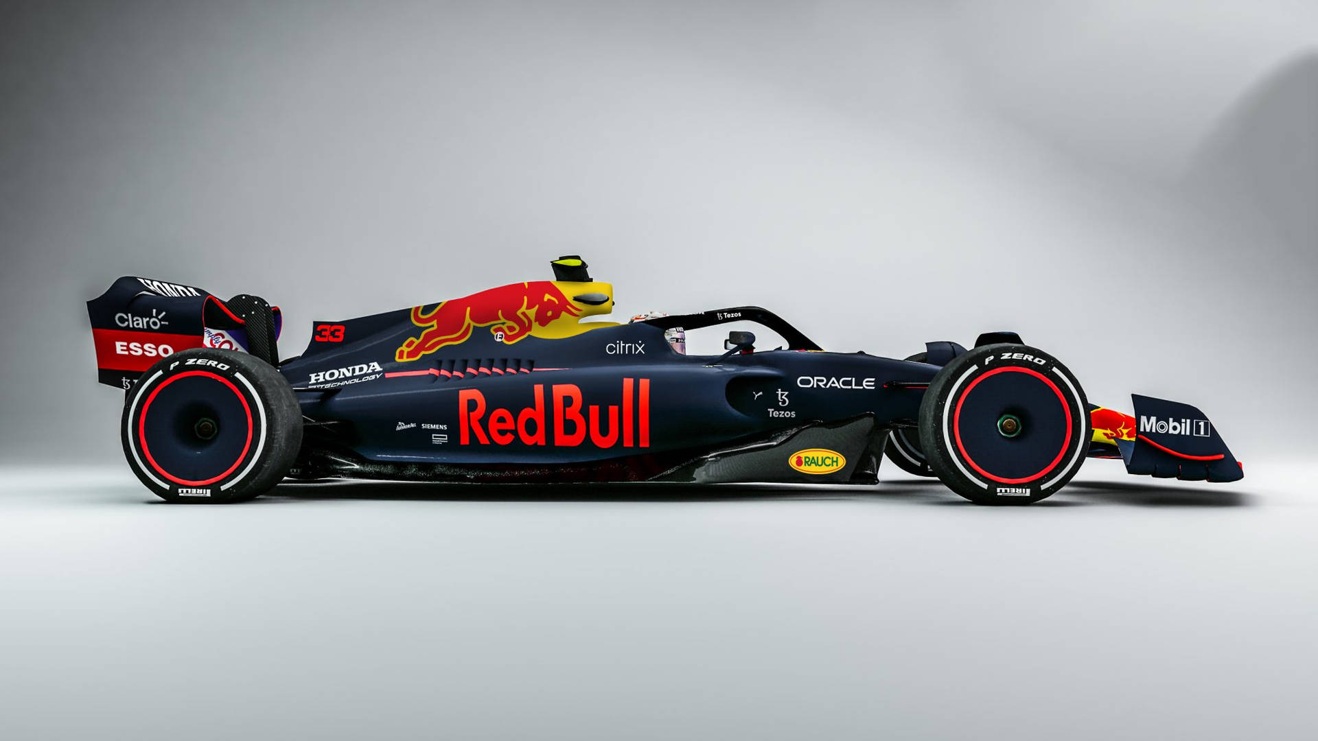 Exhilarating Speed - Red Bull F1 in Action Wallpaper