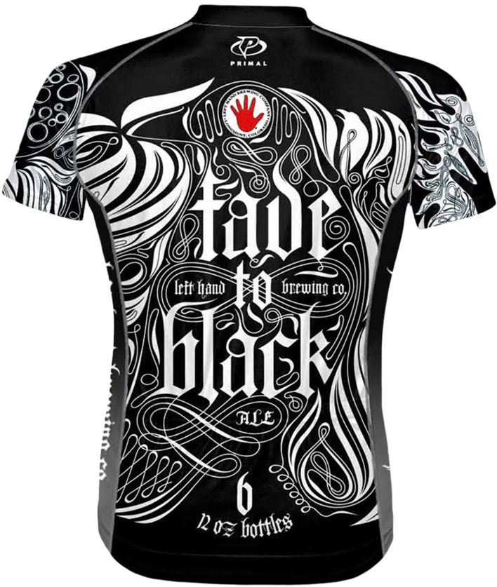 Black Fade Cycling Jersey Design PNG