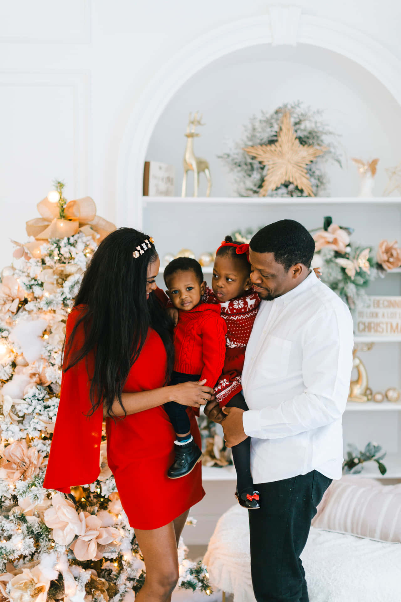 Black Family Christmas Lovely Picture