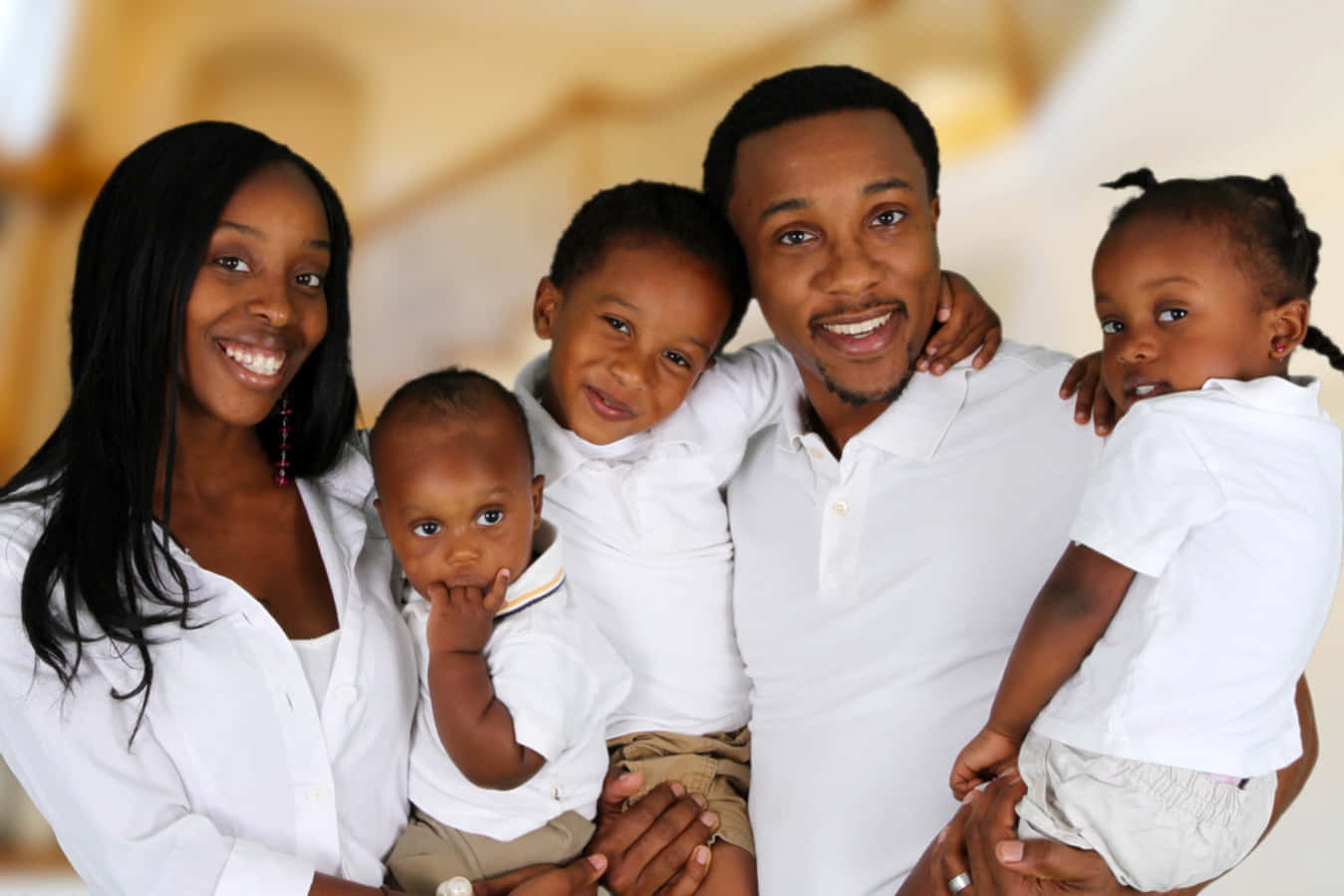 A loving, happy black family