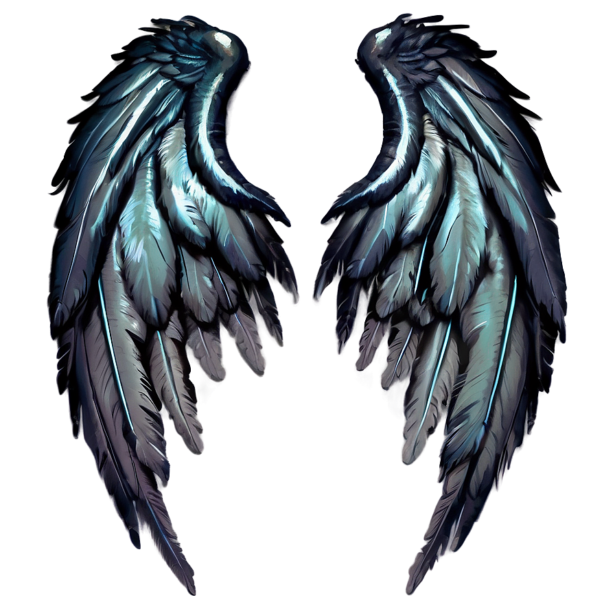 Black Feather Angel Wings Png Epp PNG
