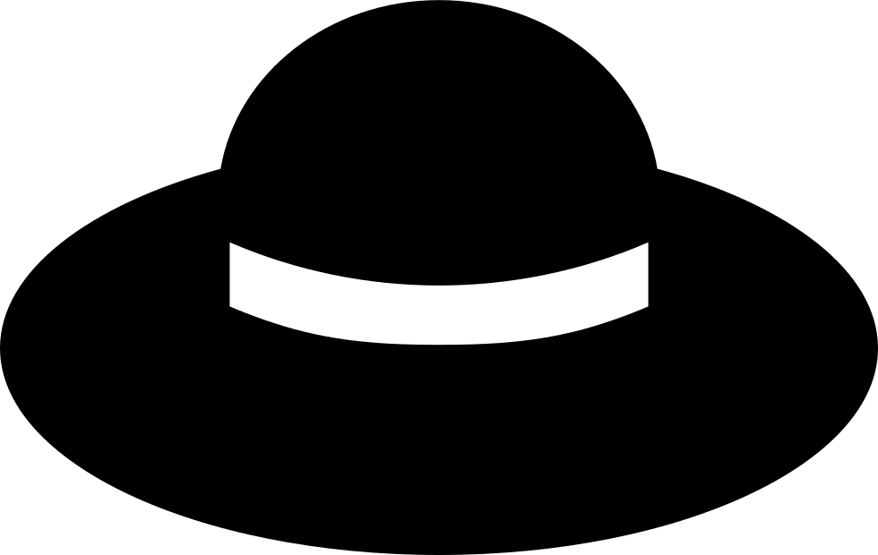 Black Fedora Hat Icon PNG