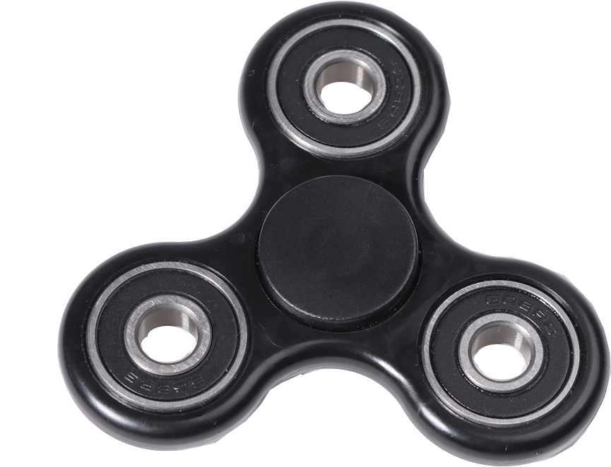 Black Fidget Spinner Isolated PNG