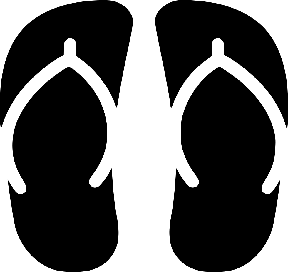 Black Flip Flops Icon PNG