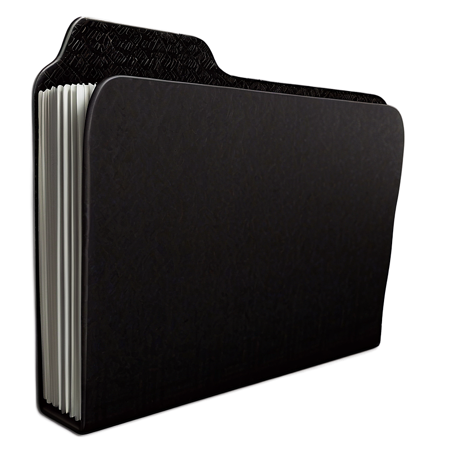 Black Folder With Label Png Mir PNG