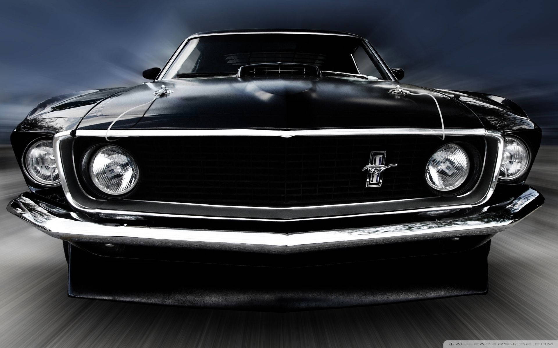 Black Ford Mustang 1969 Wallpaper