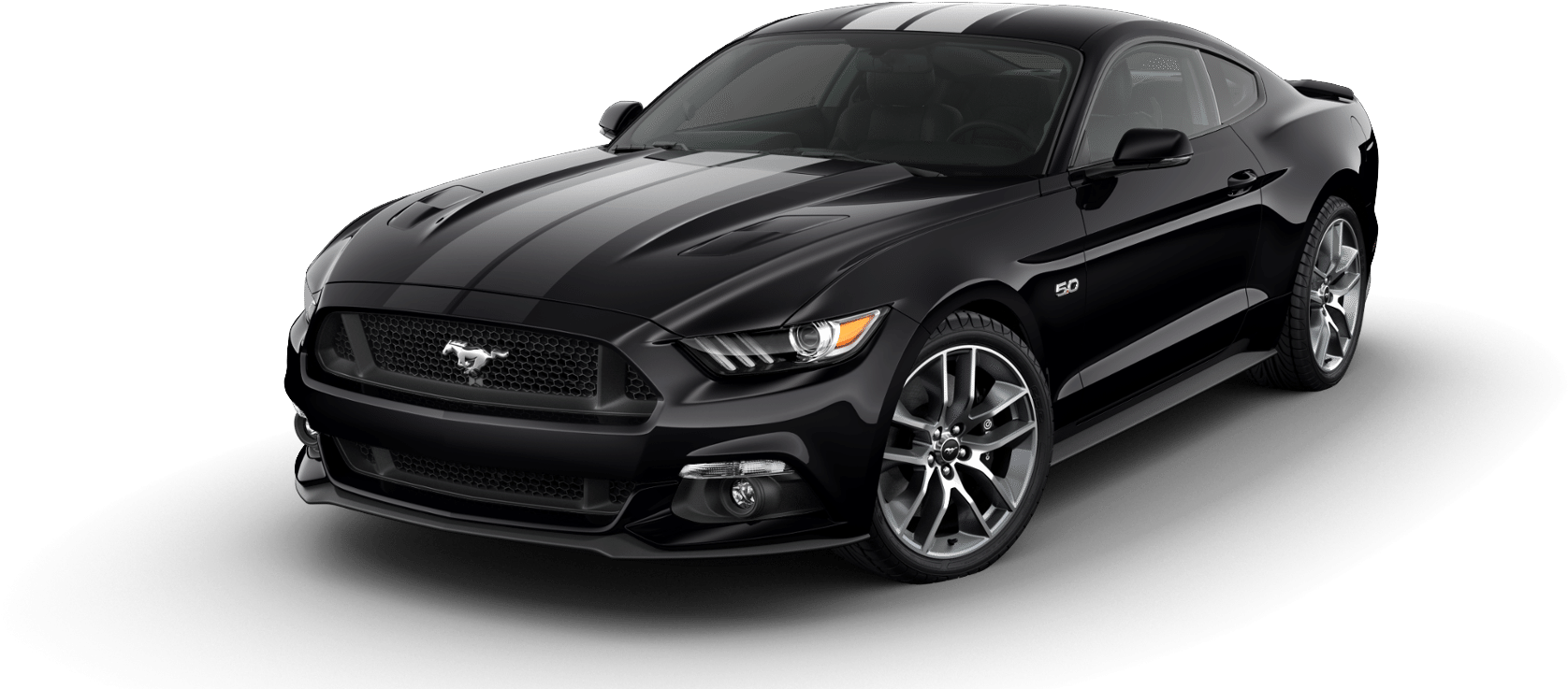 Black Ford Mustang G T Coupe PNG