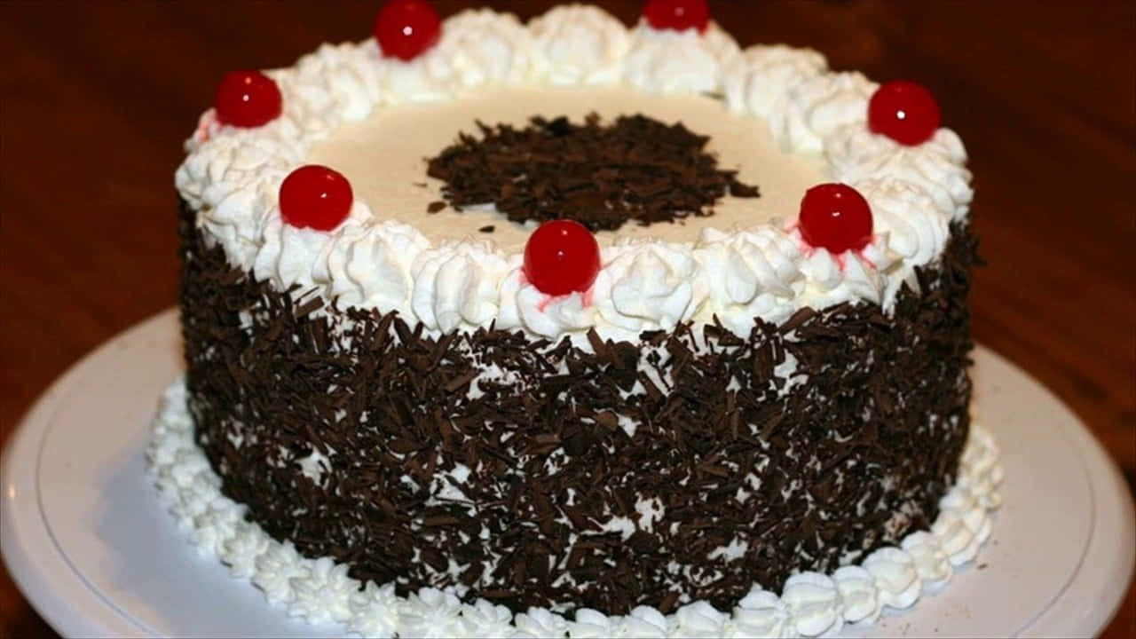 Uniquely Decadent Black Forest Cake Wallpaper