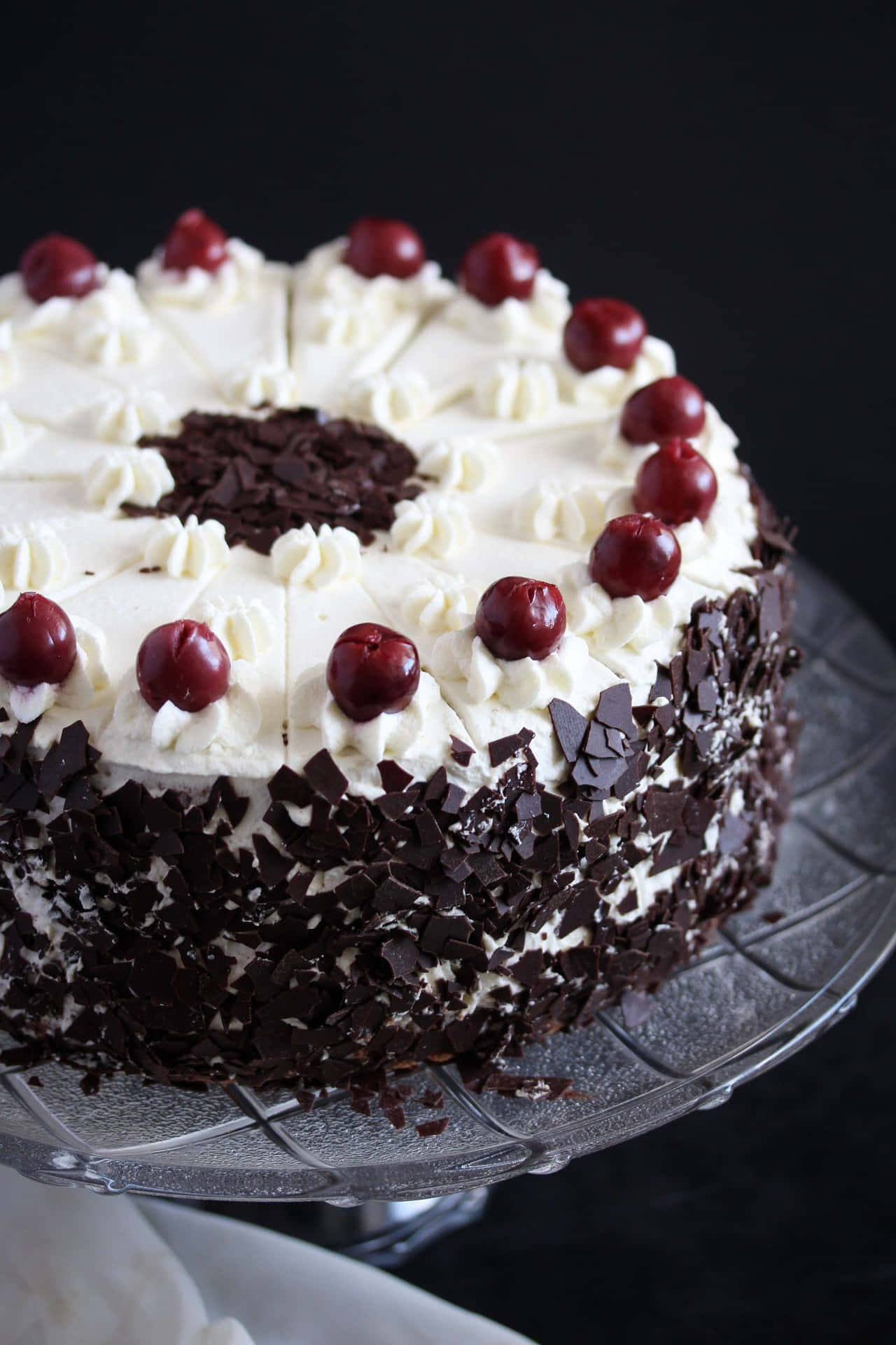 Enjoy the indulgence of this rich and decadent Black Forest Cake Wallpaper