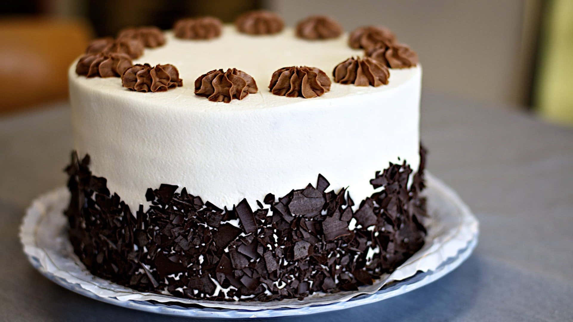 Indulge your taste buds in the heavenly bliss of homemade Black Forest Cake Wallpaper