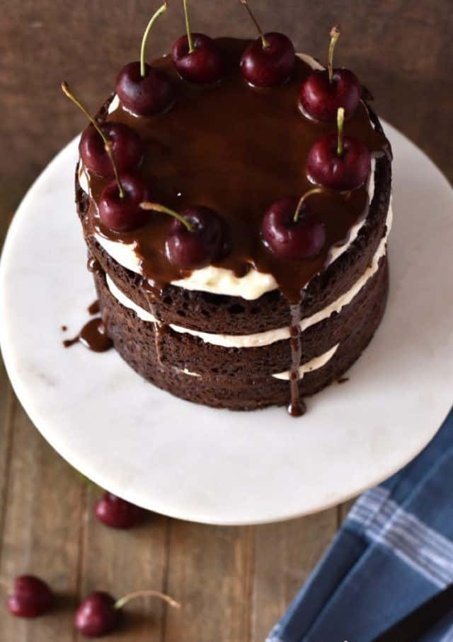 Satisfy Your Sweet Tooth with Black Forest Cake" Wallpaper