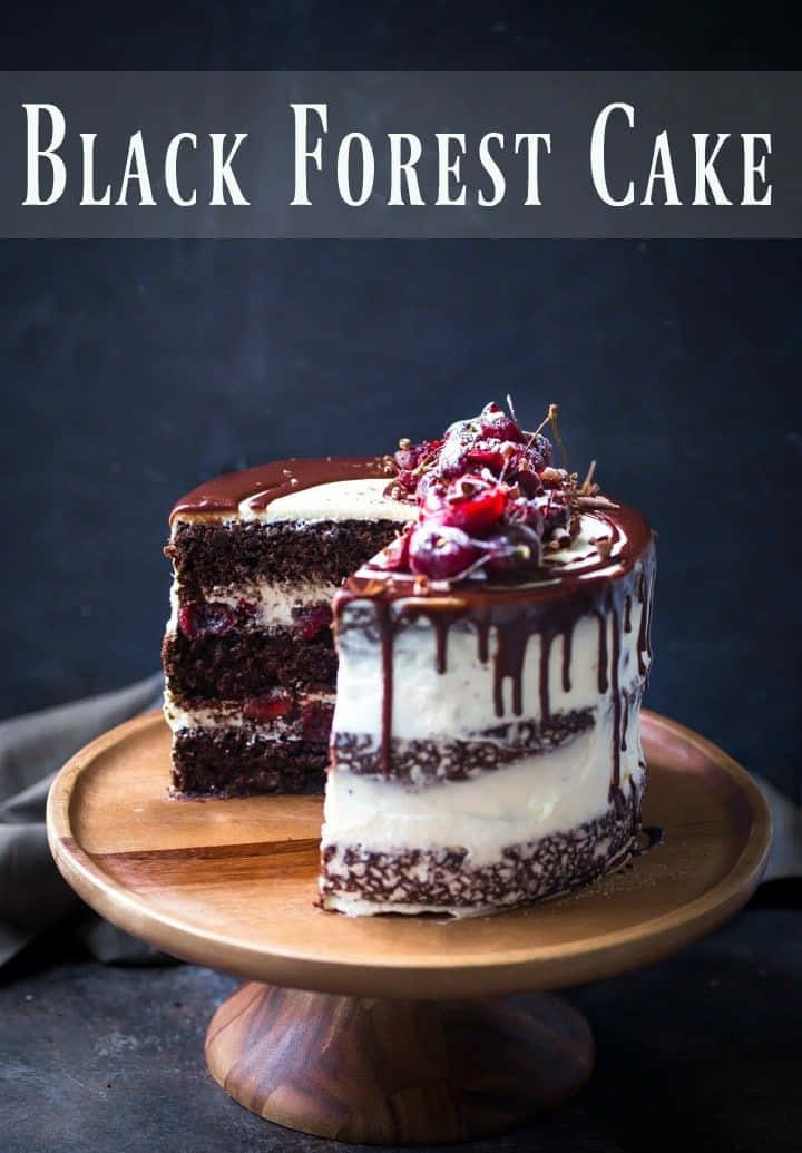 Enjoy a delicious slice of Black Forest Cake! Wallpaper