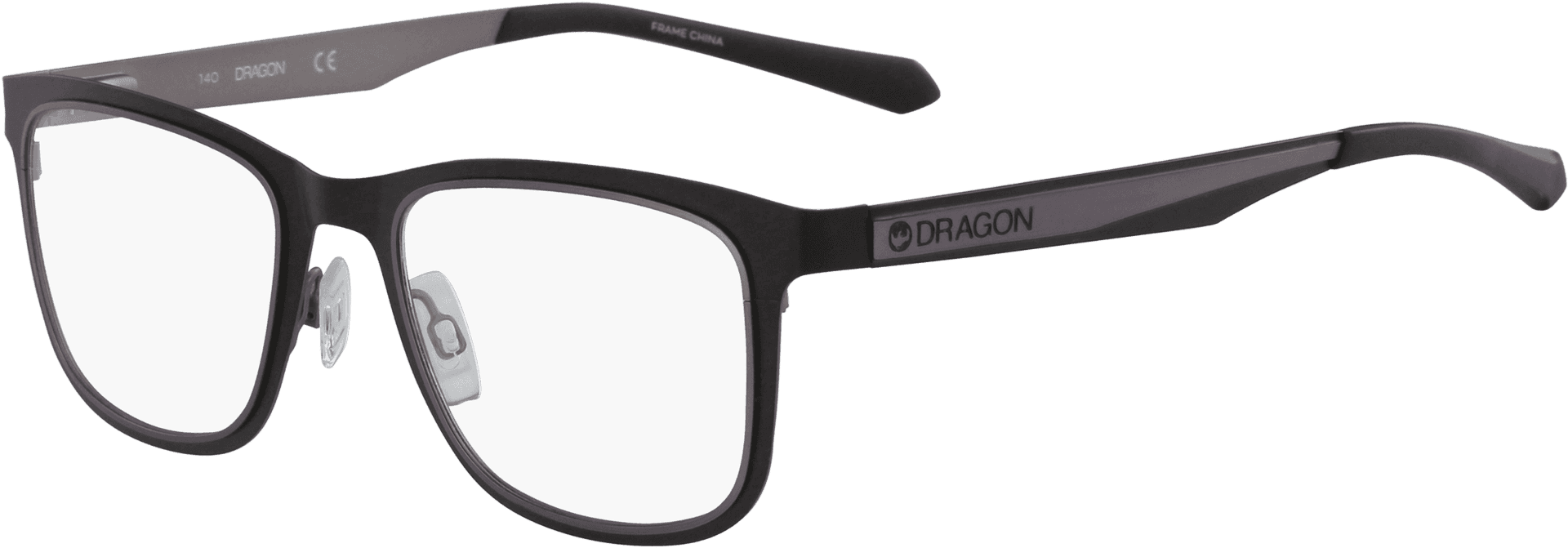 Black Frame Dragon Eyeglasses PNG