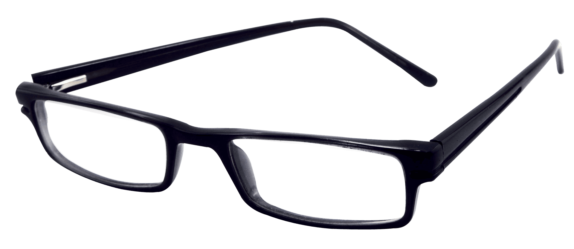 Black Frame Eyeglasses Isolated PNG