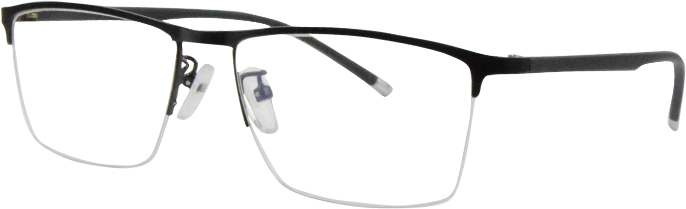Black Frame Eyeglasses Isolated PNG