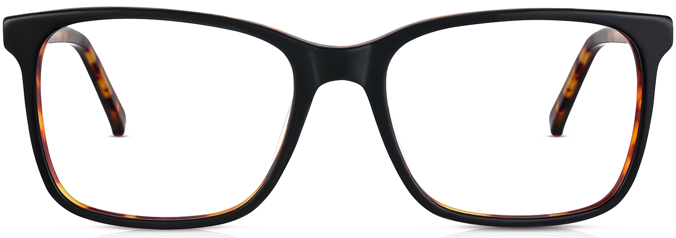 Black Frame Eyeglasses Transparent Background PNG