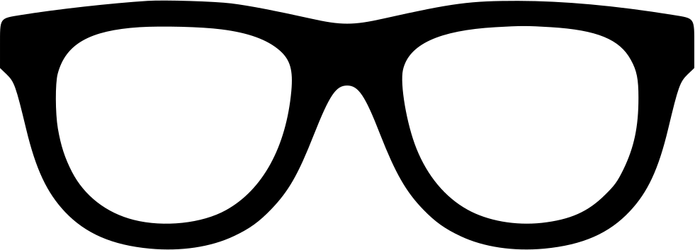 Black Frame Eyeglasses Vector PNG