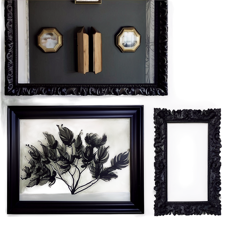Black Frame For Gallery Wall Png 06262024 PNG
