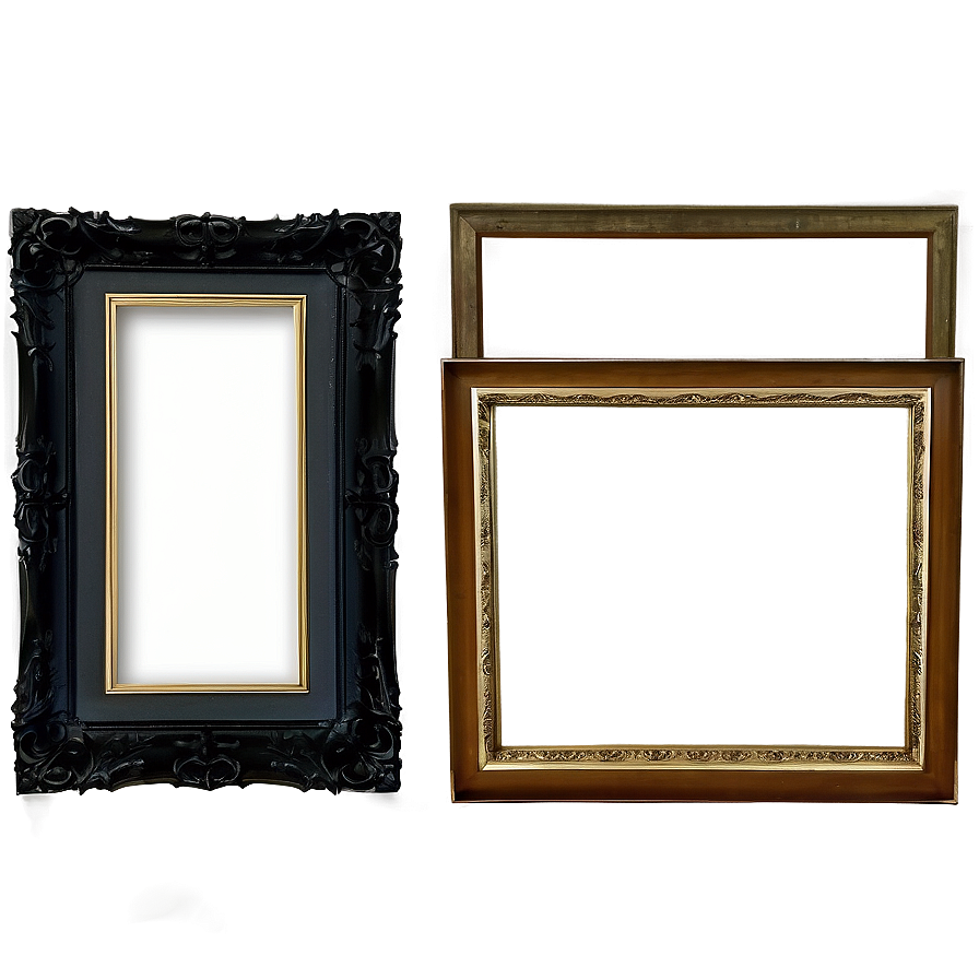 Black Frame For Painting Png Qlc PNG