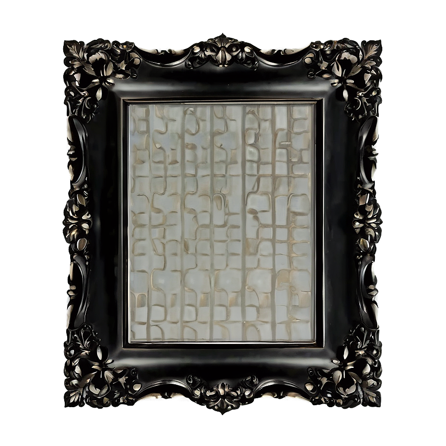 Black Frame With Shelf Png 06262024 PNG