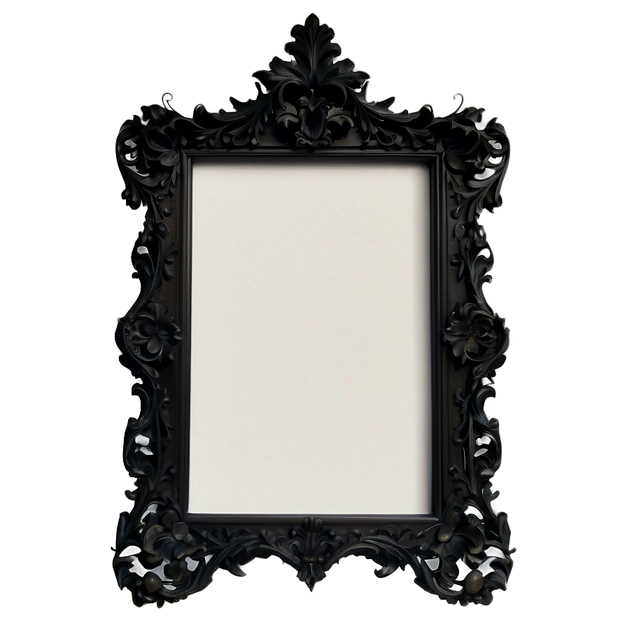 Black Frame With Shelf Png 06262024 PNG